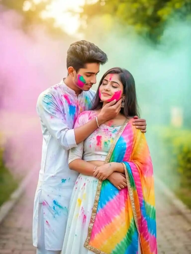 Holi Couple AI Photo Editing Prompts