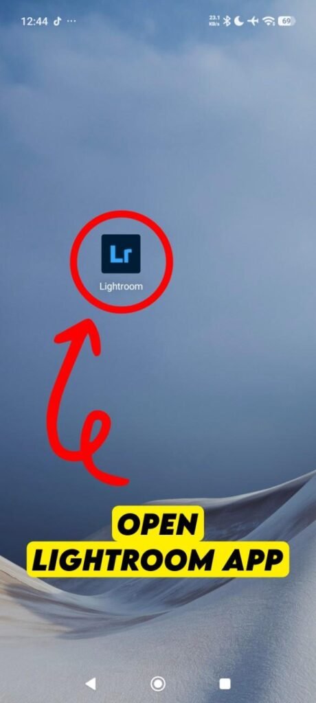 Step 1 Open Lightroom Mobile App on your phone