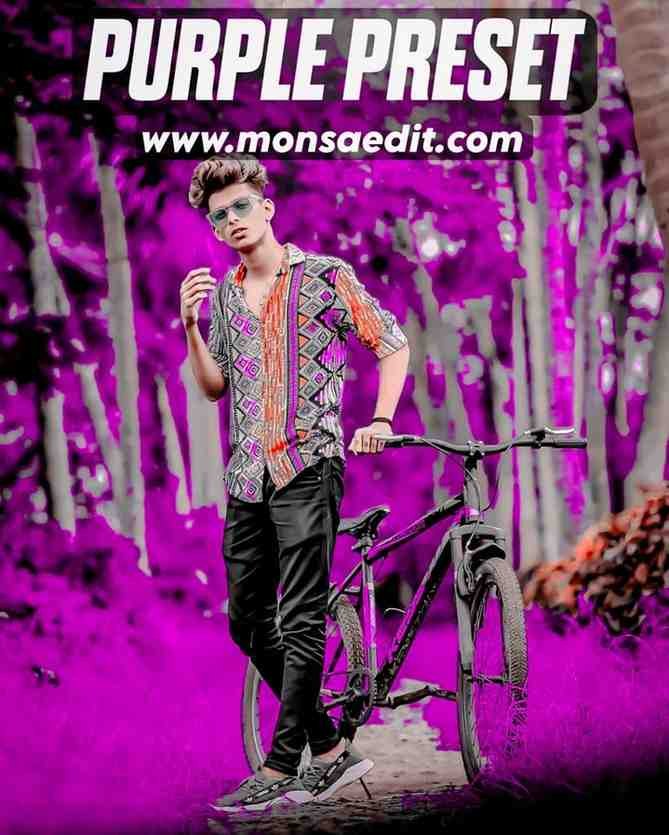 purple tone lightroom preset