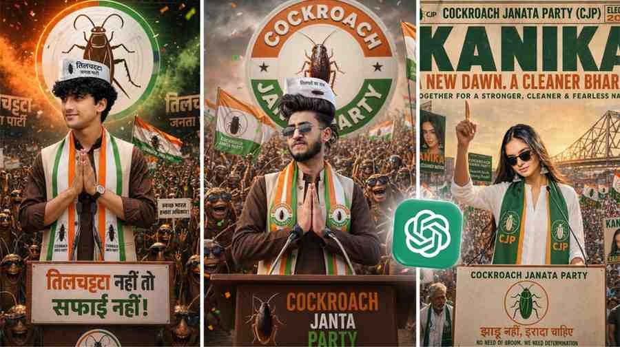 Cockroach Janata Party Photo Editing Prompt